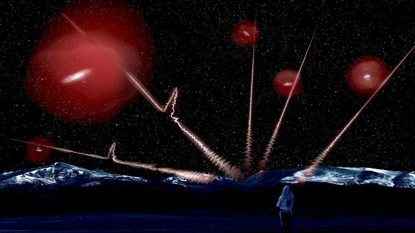 強大的無線電脈衝源自星系周圍的宇宙探針深處